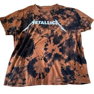 Metallica Short Sleeve Tie Dye Tee Shirt Size XL Band Tee